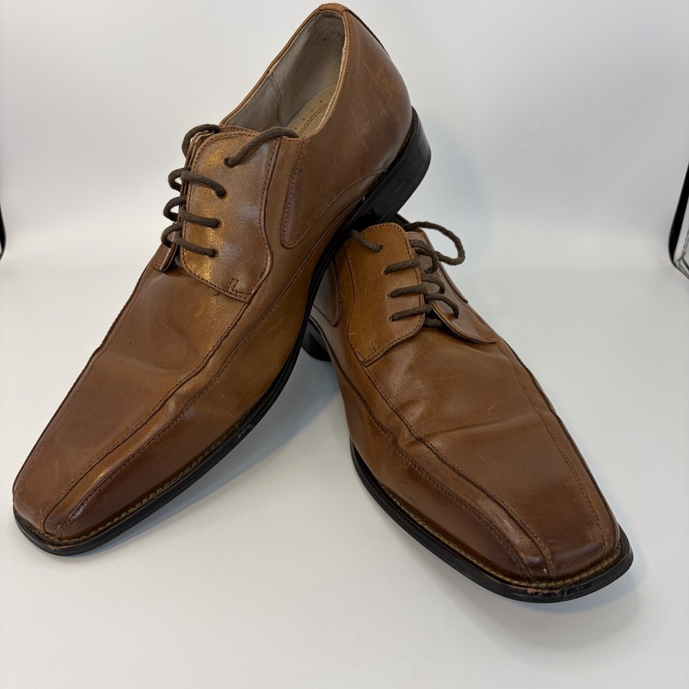 Men's size 11M Brown Shoes Prom wedding Leather Dress Stacy Adams Oxfords